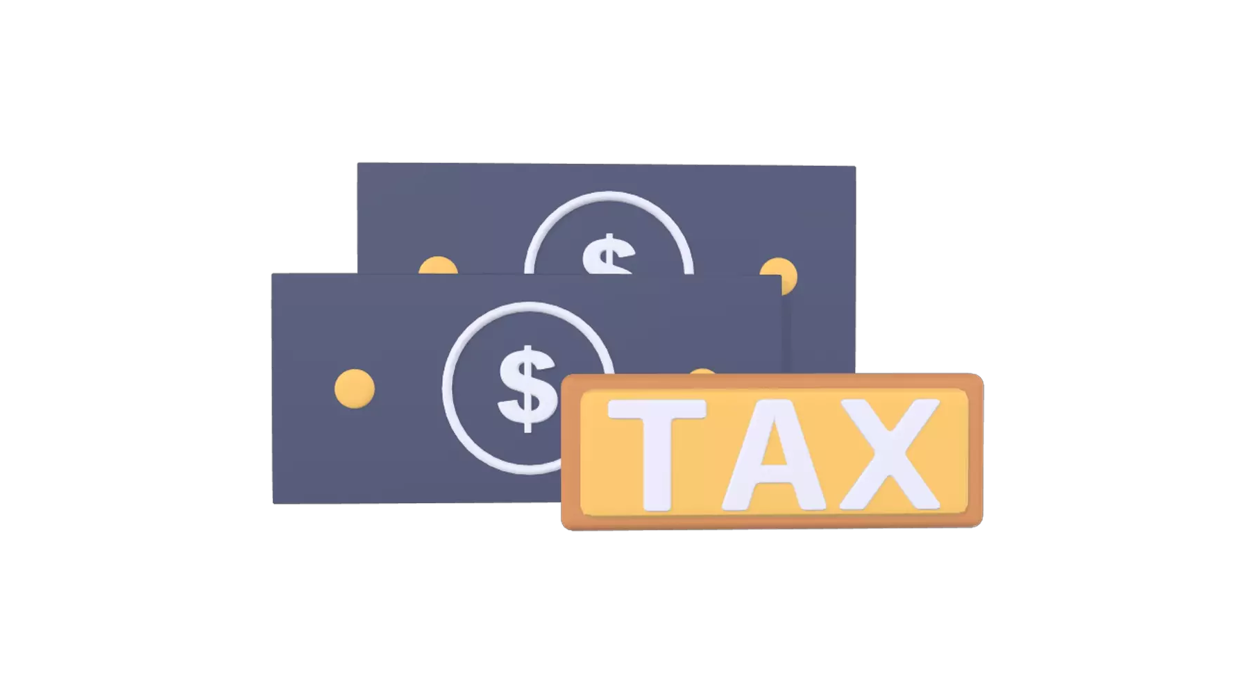 Financial TAX 3D Graphic