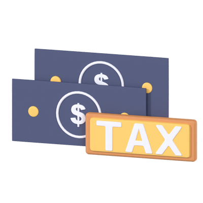 Finanzielle TAX 3D Graphic