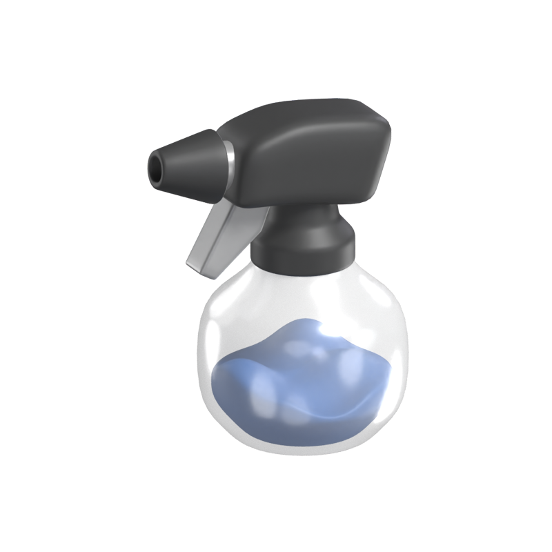 3D Barber Spray Bottle Icon 3D Graphic