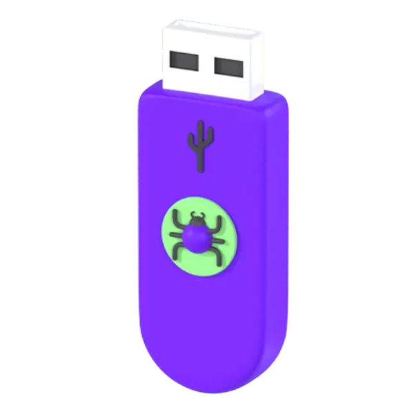 Flashdisk-Virus 3D Graphic