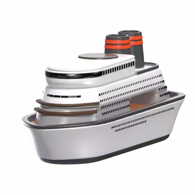 3D Cruise Ship Model Luxurious Maritime Travel 3D Graphic