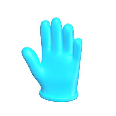 Latex Glove 3D Icon Model For Science 3D Graphic