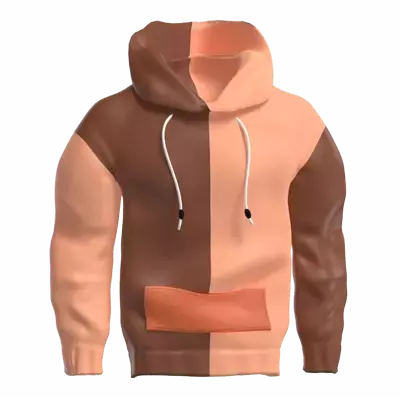Two Color Hoodie 3D Graphic