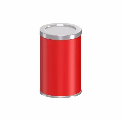 3D Tin Coffee Can Model 3D Graphic