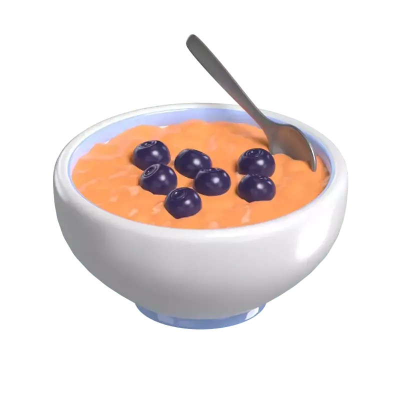 Porridge Pleasure A 3D  Into Culinary Comfort 3D Graphic