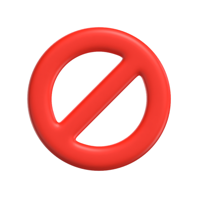 Prohibition Sign 3d Icon 3D Graphic