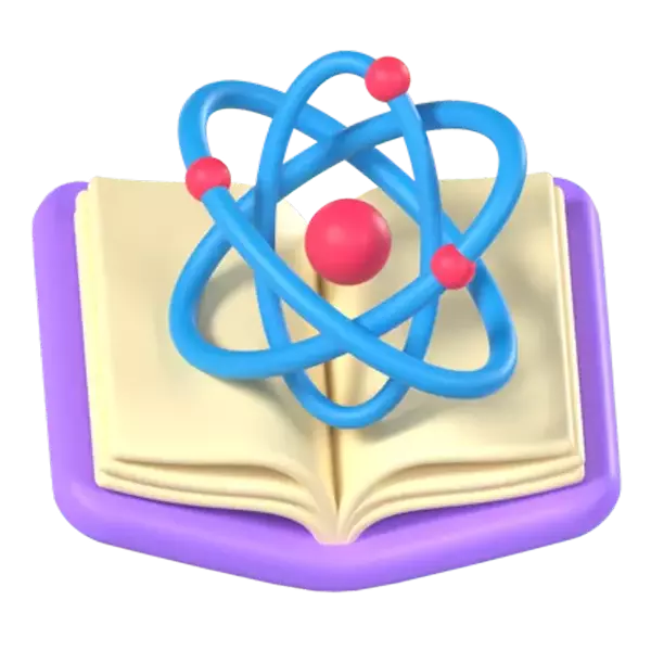 Book Science 3D Graphic