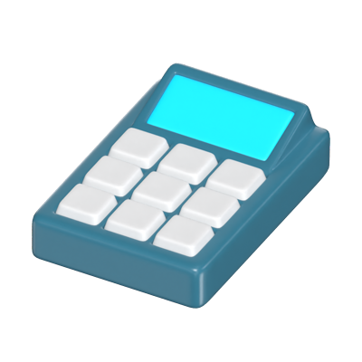 Calculator 3D Icon Model For Science 3D Graphic