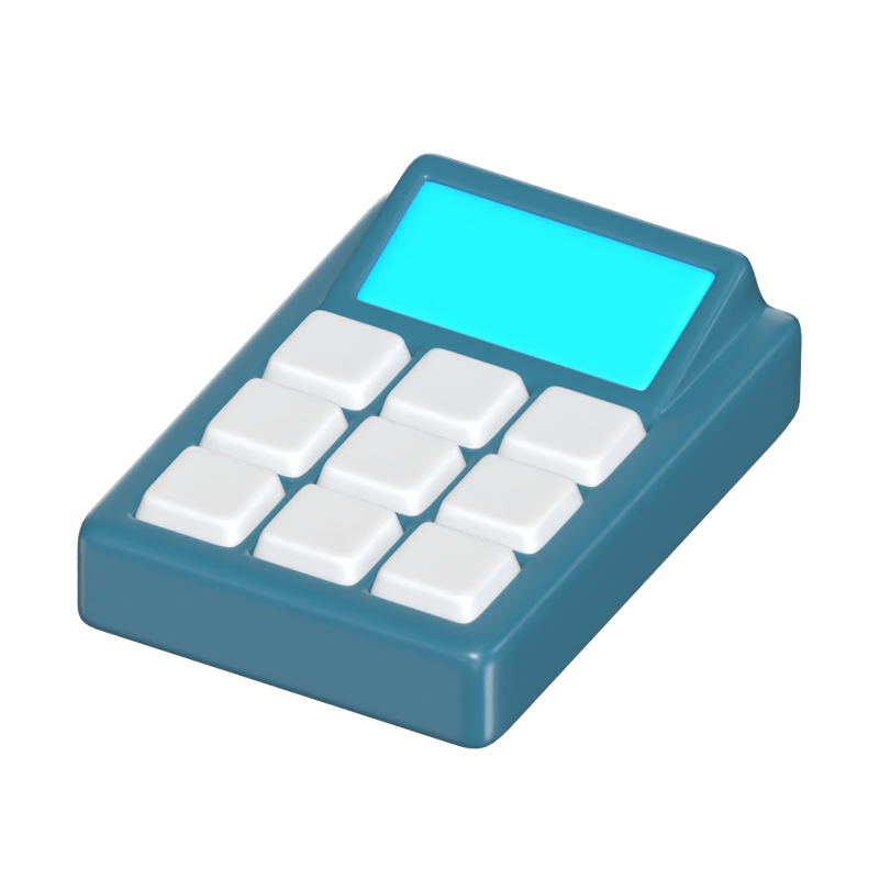 Calculadora 3D Icono Modelo Para La Ciencia