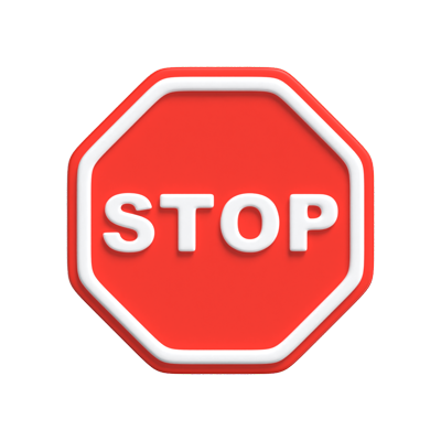 Traffic Stop Sign 3d Icon 3D Graphic