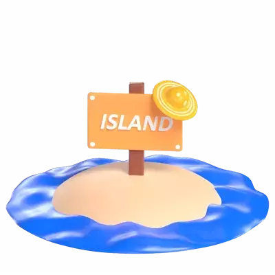 Sign Island 3D Graphic