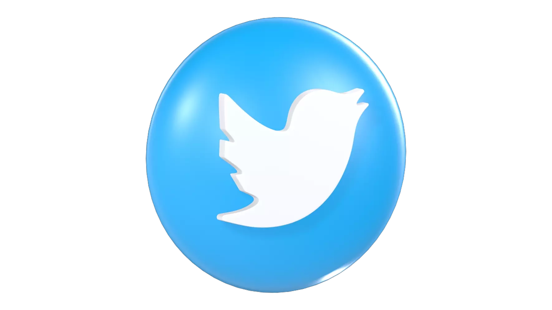 Twitter 3D Graphic