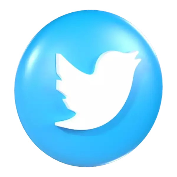 Twitter 3D Graphic