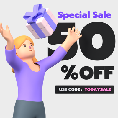 Special Sale Banner 3D Template