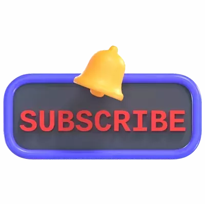 Subscribe Button 3D Graphic