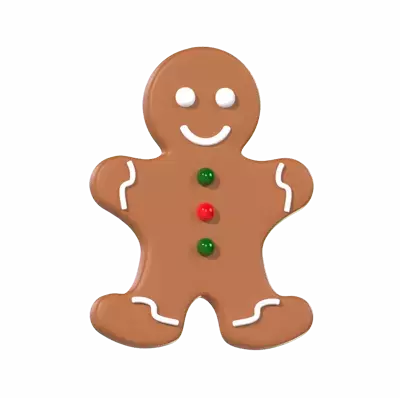 Gingerbread Man 3D Graphic