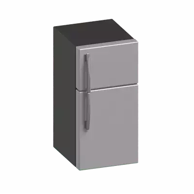 3D Refrigerator Two Door With Ice Maker Freezer 3D Graphic