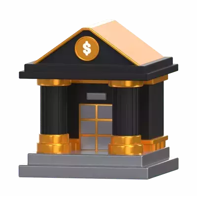 Bank Building 3D Graphic