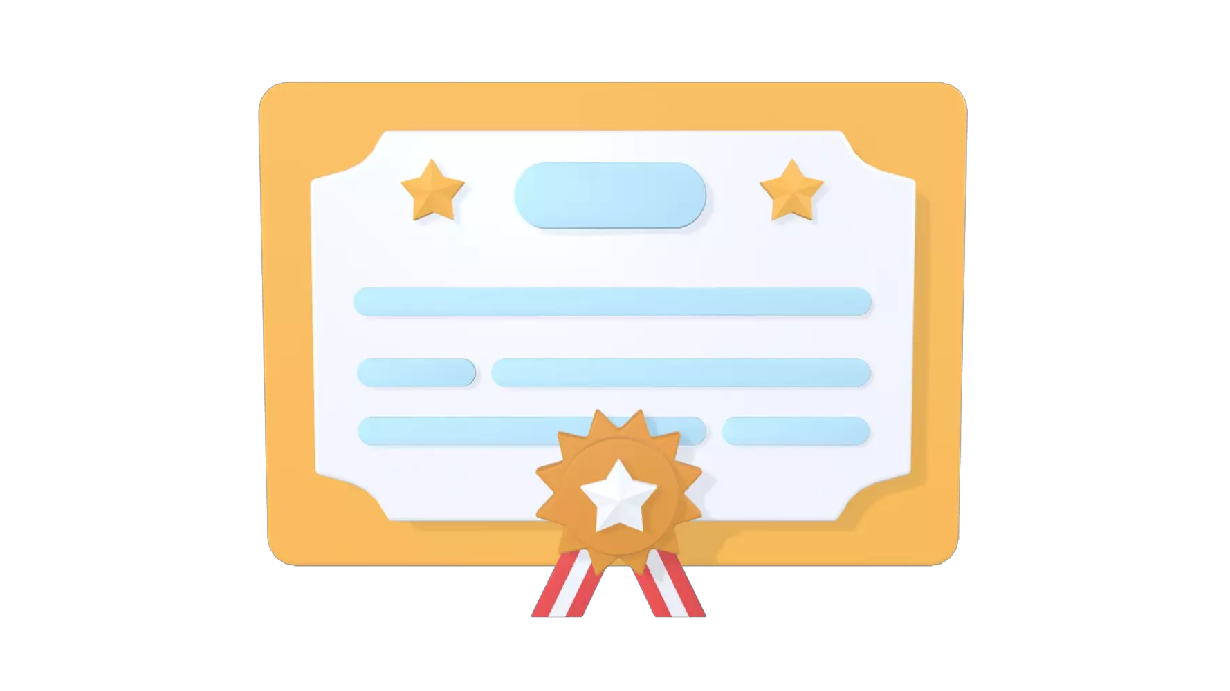 Certificate 3D Graphic