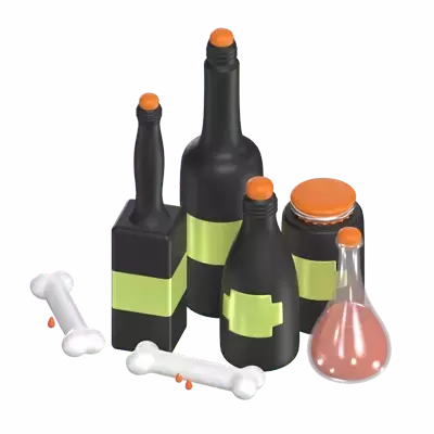 Witch Bottle 3D Graphic