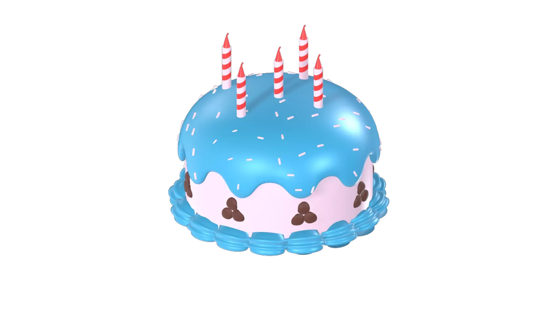 Dome Birthday Cake 3D Graphic