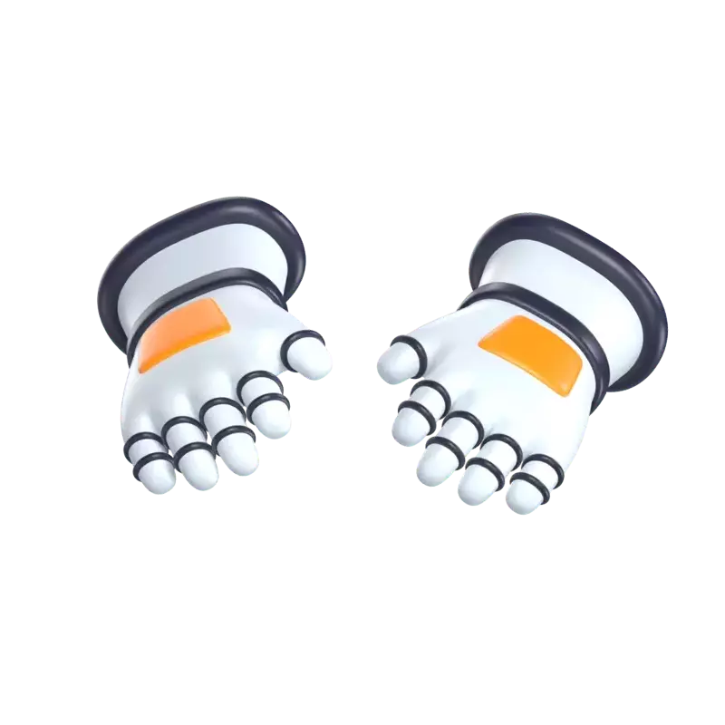 Astronaut Gloves 3D Graphic