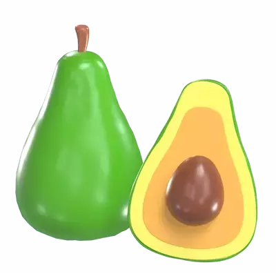 Avocado 3D Graphic