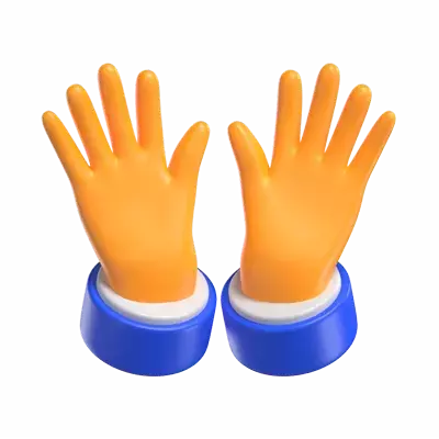 Open Hands Sign 3D Graphic