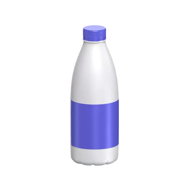 3D Milk Bottle Broad Container 3D Graphic