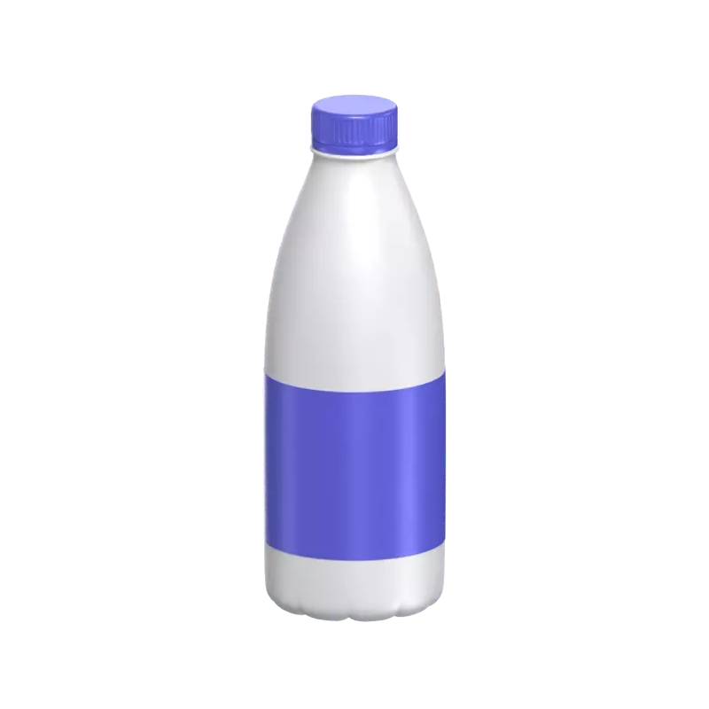 3D Milk Bottle Broad Container