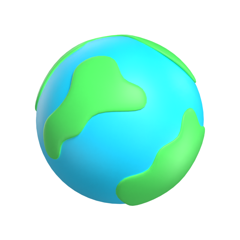 Earth 3D Icon Model For Science