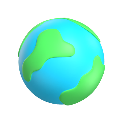 Earth 3D Icon Model For Science 3D Graphic