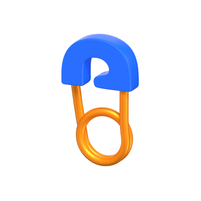 Safety Pin 3D Icon Model 3D Graphic
