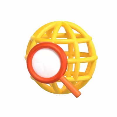 Browser 3D Icon Model For UI 3D Graphic