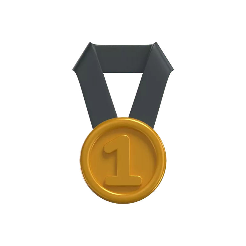 Medalla Icono 3D Modelo Para El Ganador 3D Graphic