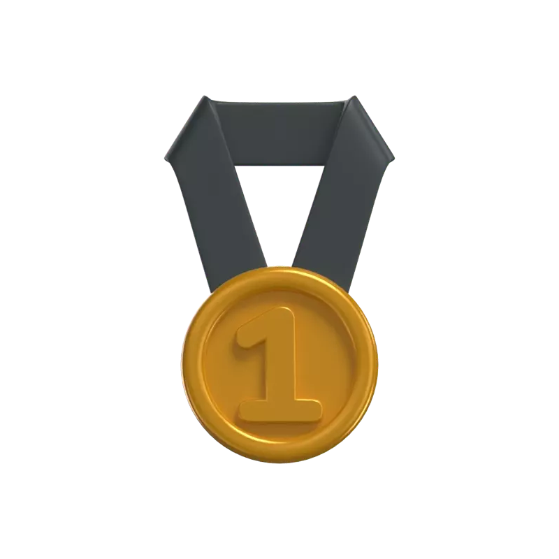 Medal 3D Icon Model For The Winner 3D Graphic