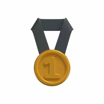 Medal 3D Icon Model For The Winner 3D Graphic