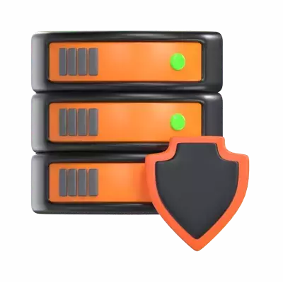 Database Security 3D Graphic
