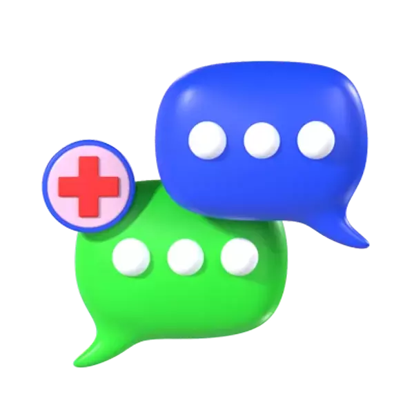 Medical Chat 3D Graphic