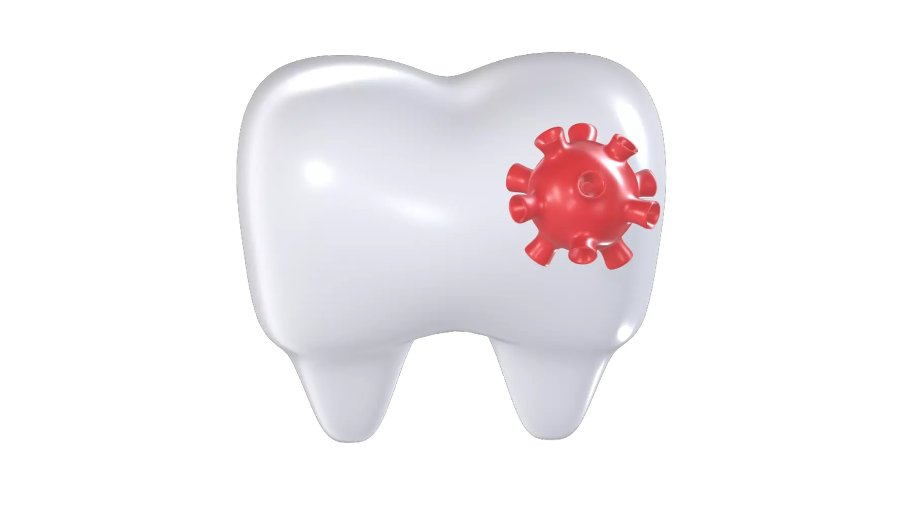 Tooth Bacteria 3D Graphic
