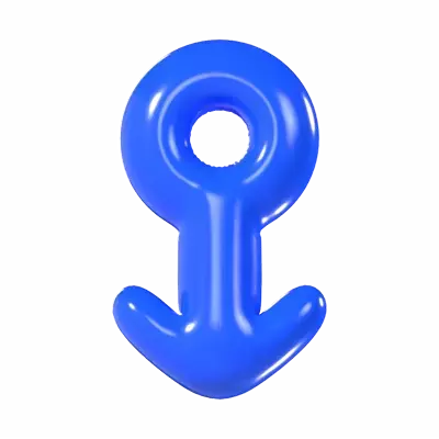 Male Symbol Balloon 3D Graphic