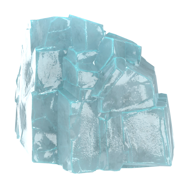 Big Ice Rock 3D Model For Glacial Environment 3D Graphic