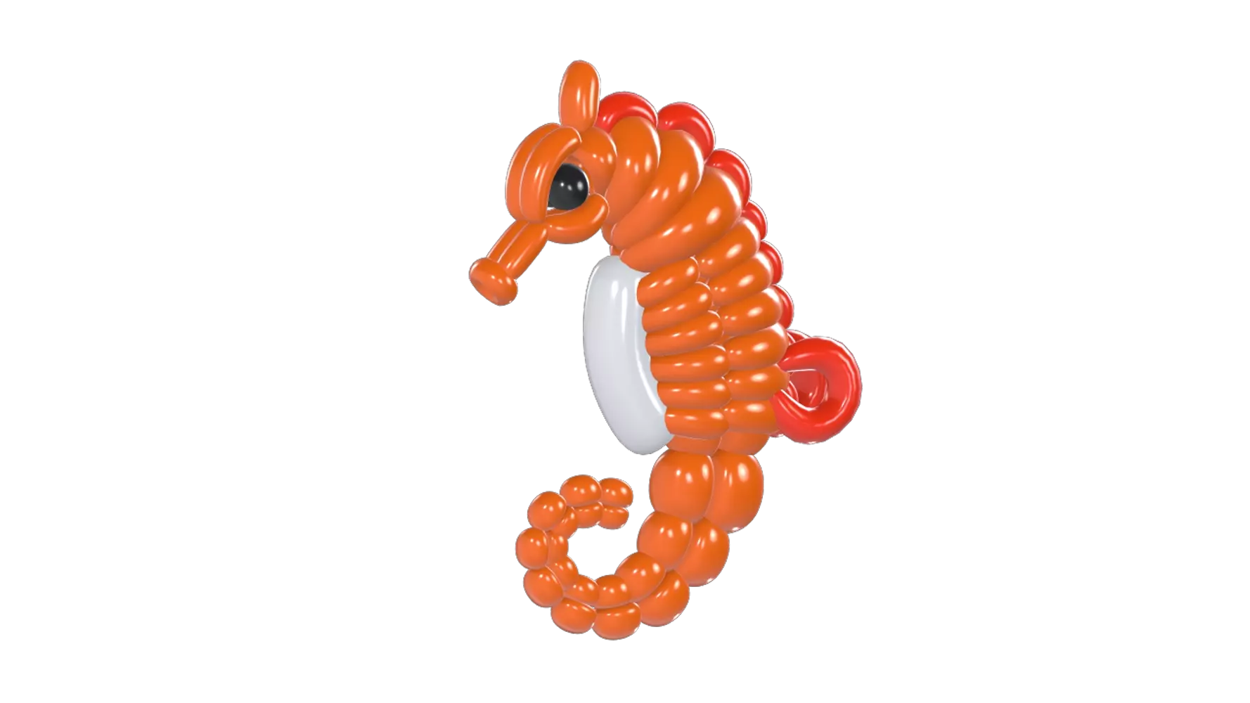 Seahorse Balloon 3D Graphic