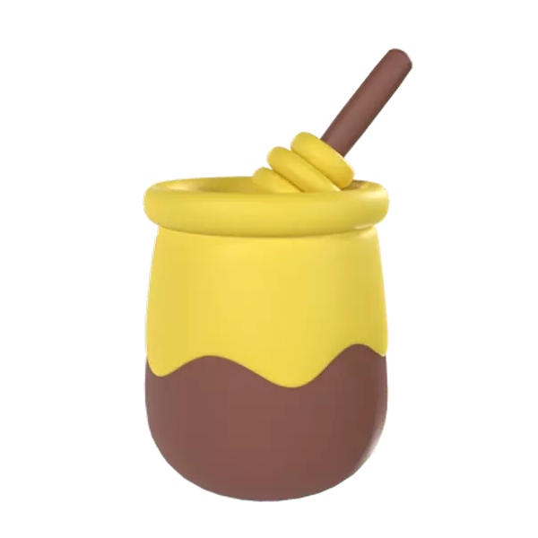 Honey Jar 3D Graphic