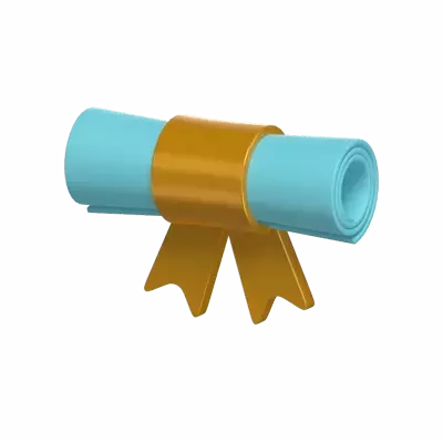 3D Graduation Certificate Scroll 3D Graphic