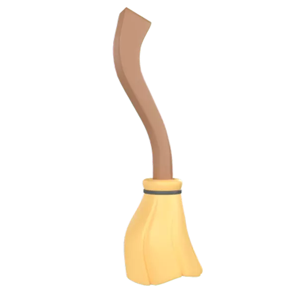 Witch Broomstick 3D Graphic