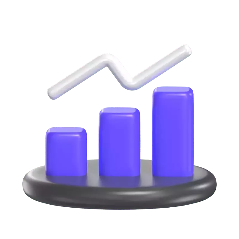 Bar Chart 3D Graphic