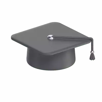 Graduation Cap 3D Graphic