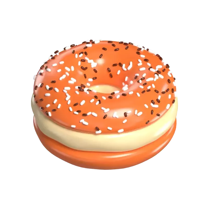 Bagel cremoso Modelo 3D Viagem culinária ao deleite 3D Graphic