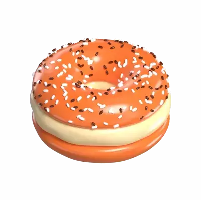 Creamy Bagel 3D Model Culinary Journey Into Delight 3D Graphic